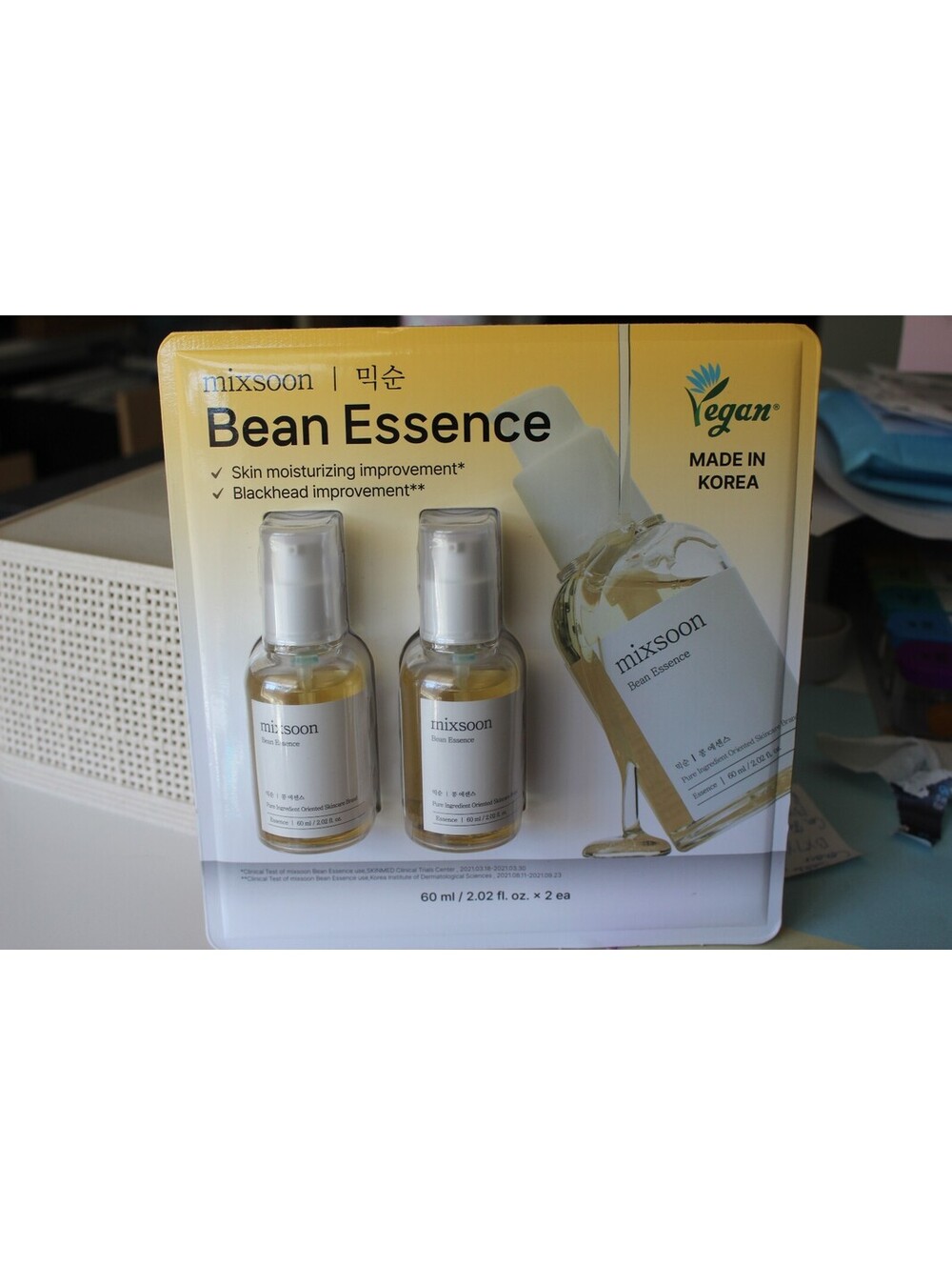 Mixsoon Bean Essence 60ml x 2 Duo Set Korean Vegan Skincare Hydrating Essence